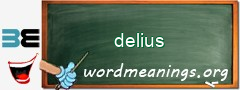 WordMeaning blackboard for delius